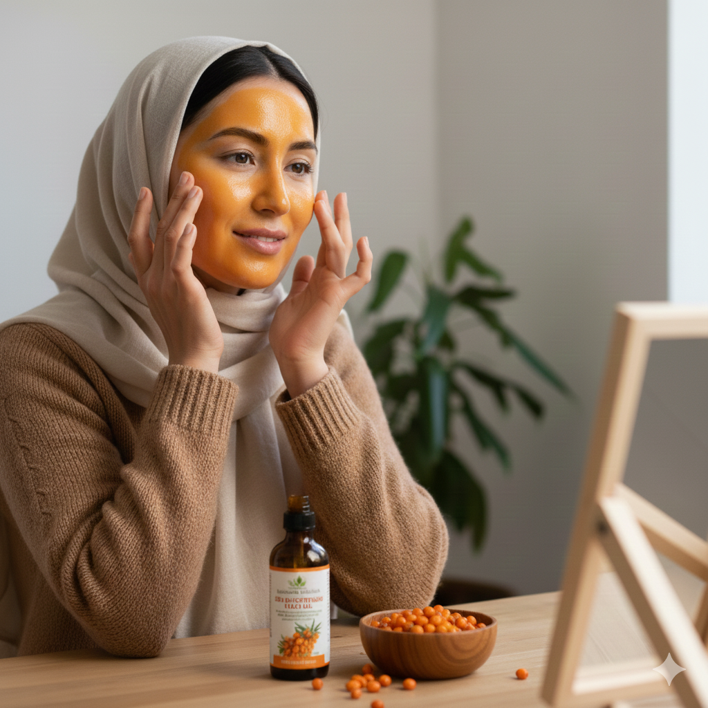 Sea Buckthorn Oil: A powerhouse of Omegas (3, 5, 6, 7, 9) and Vitamin C. Fights both anti-aging and acne.