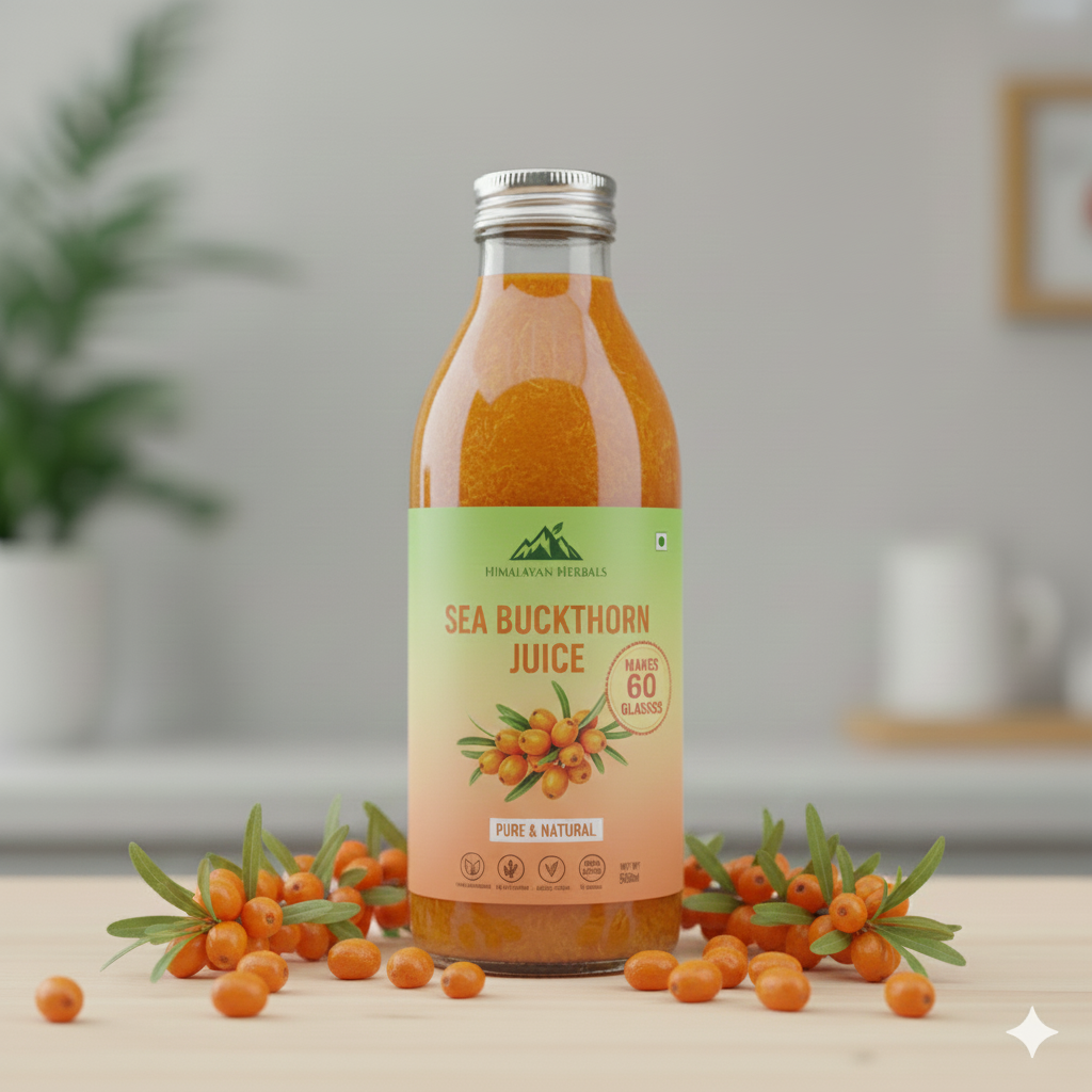 Himalayan Gold Pulp 500ml Pure Sea Buckthorn Juice. Packed with Vitamin C & Omegas. For 60 Days 60 Glasses